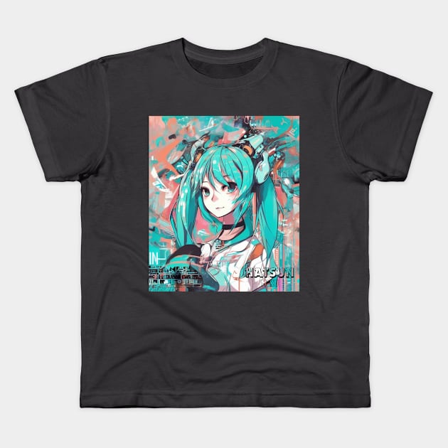 Hatsune Miku Kids T-Shirt by Prossori